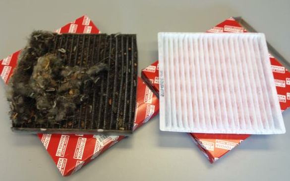 Auto Parts - Cabin Air Filters Old vs New